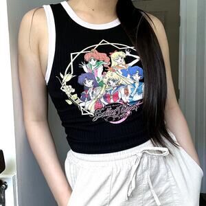 Sailor Moon Crystal Ombre Cropped Tank Top